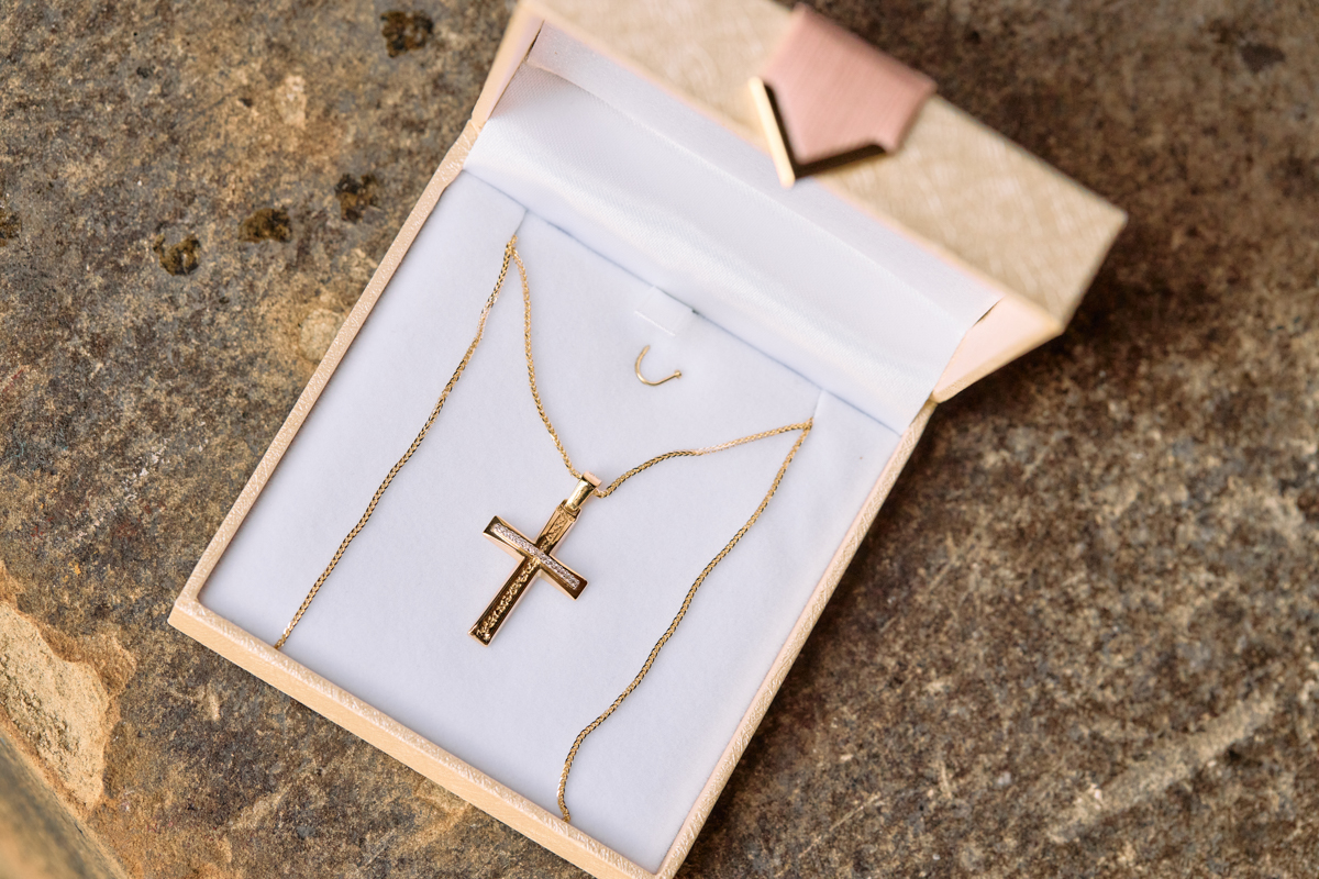 A golden crucifix.