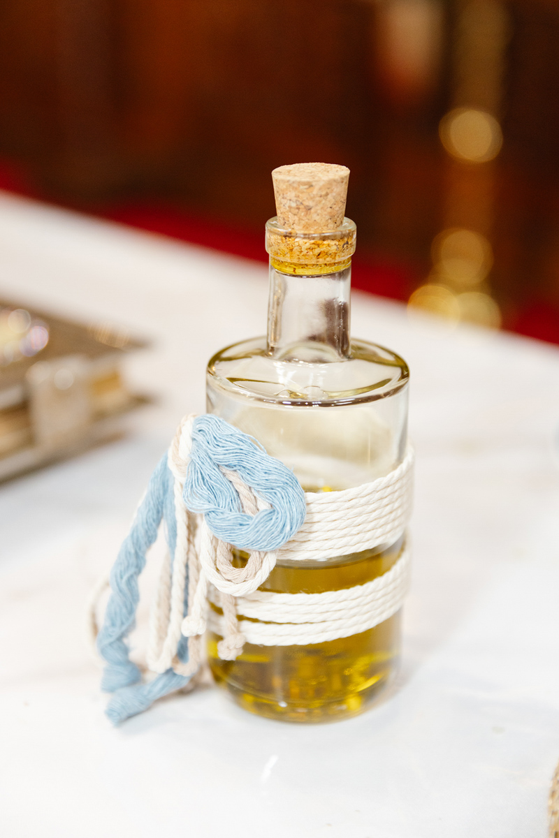 Sacred oil in a bottle.