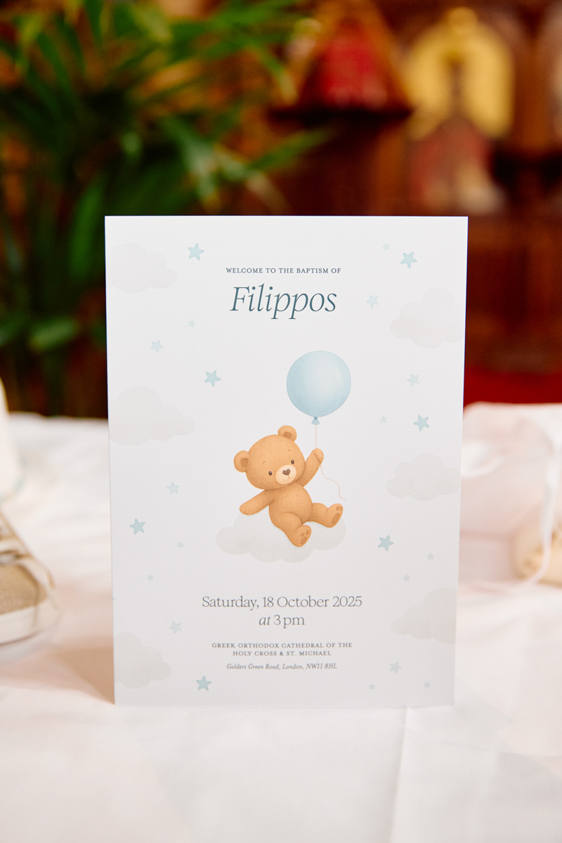 A christening invitation.